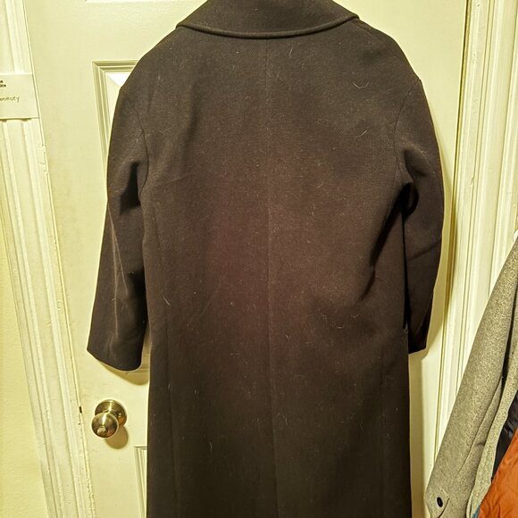 H & M Womens Black long pea coat - Picture 4 of 4